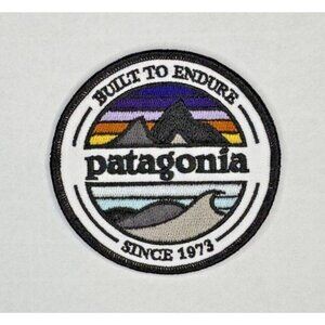 Patagonia Mountains Circle Embroidered 2.75in Iron / Sew-On Patch